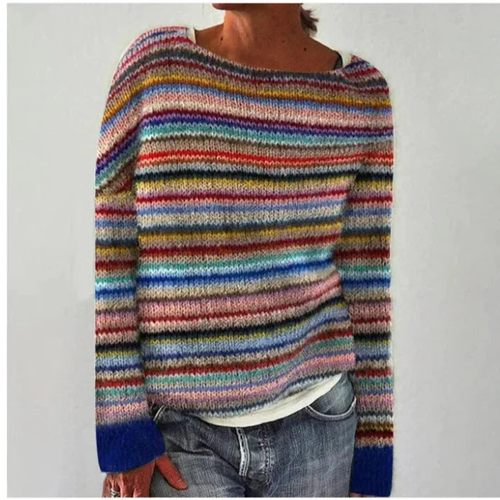 Multicolour nordic knit sweater - Lana Fiorelli