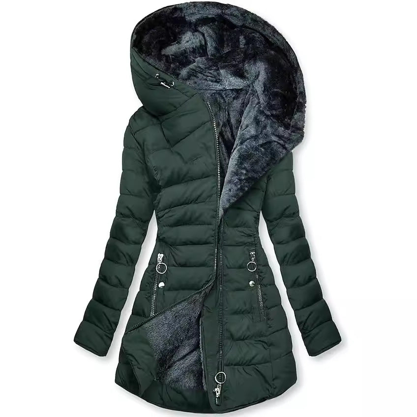 Green hooded puffer coat - Lana Fiorelli