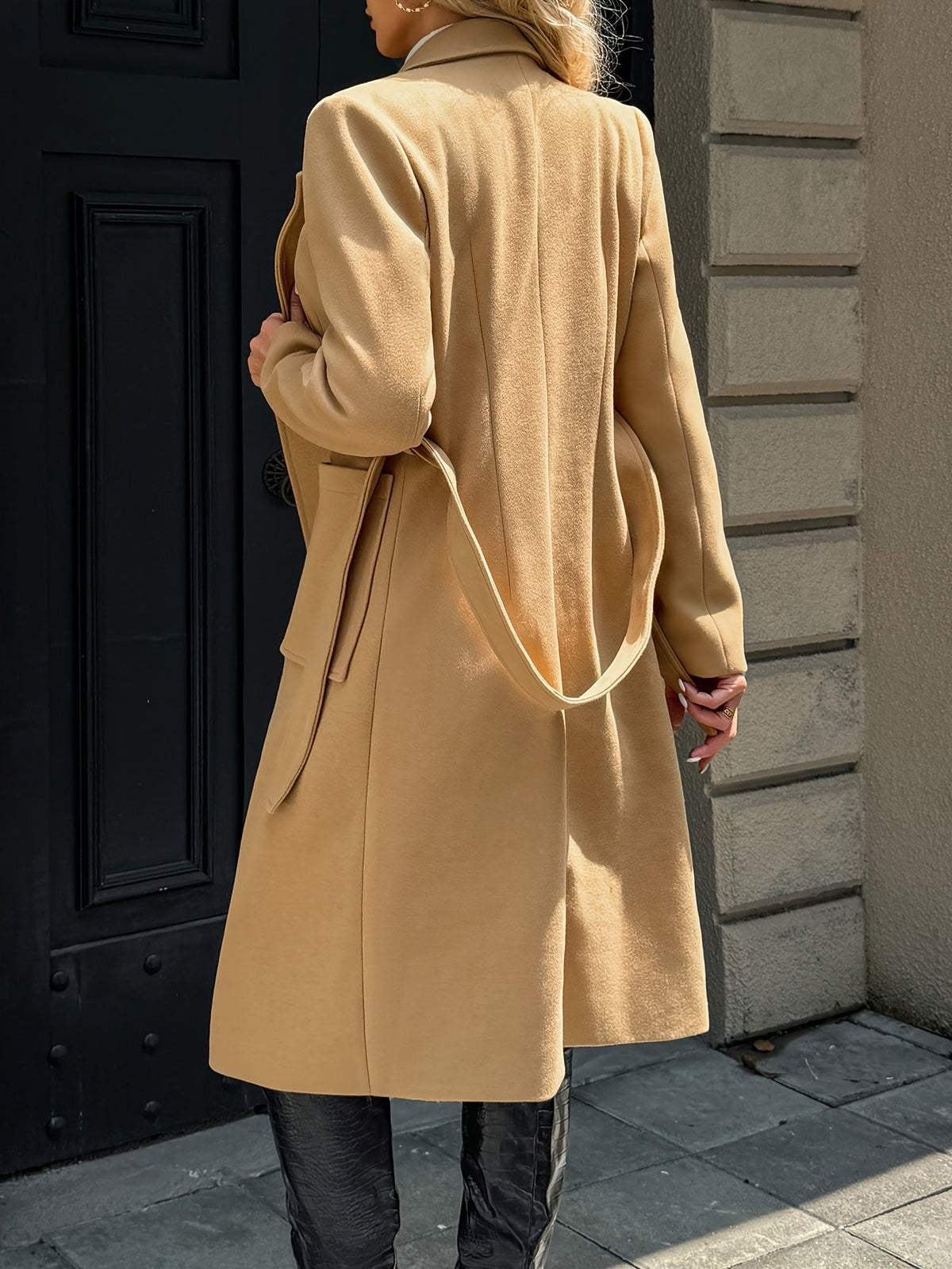 Women's belted long coat - Lana Fiorelli