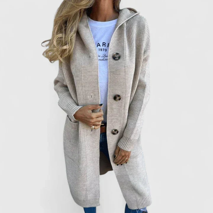 Women's hooded long cardigan - Lana Fiorelli