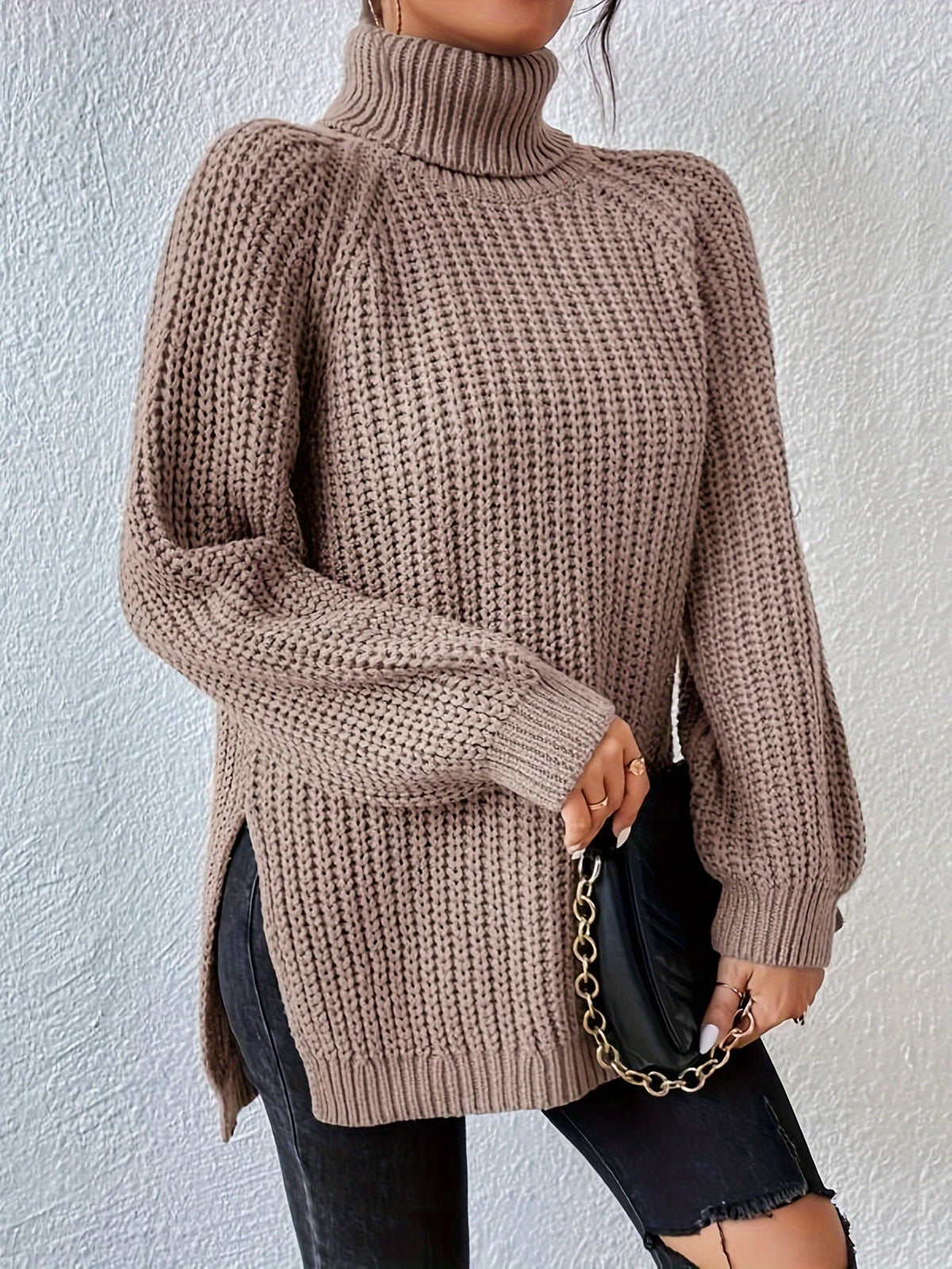 Women's mock neck knit top - Lana Fiorelli