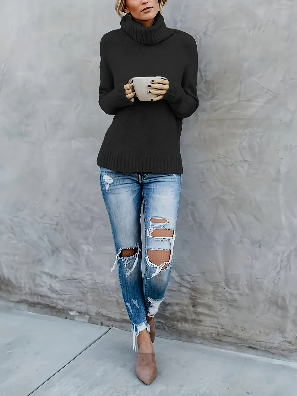 Khaki Sweater - Lana Fiorelli
