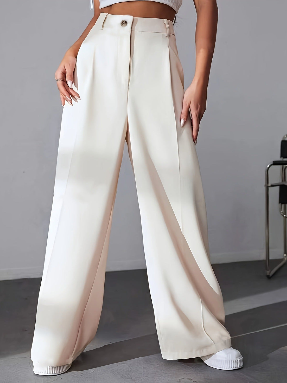 White pleated trousers - Lana Fiorelli