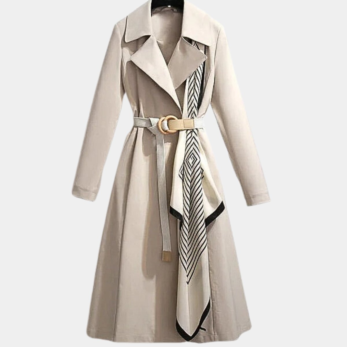 Beige belted trench coat - Lana Fiorelli