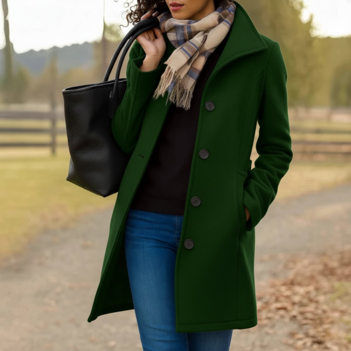 Dark Green coat - Lana Fiorelli
