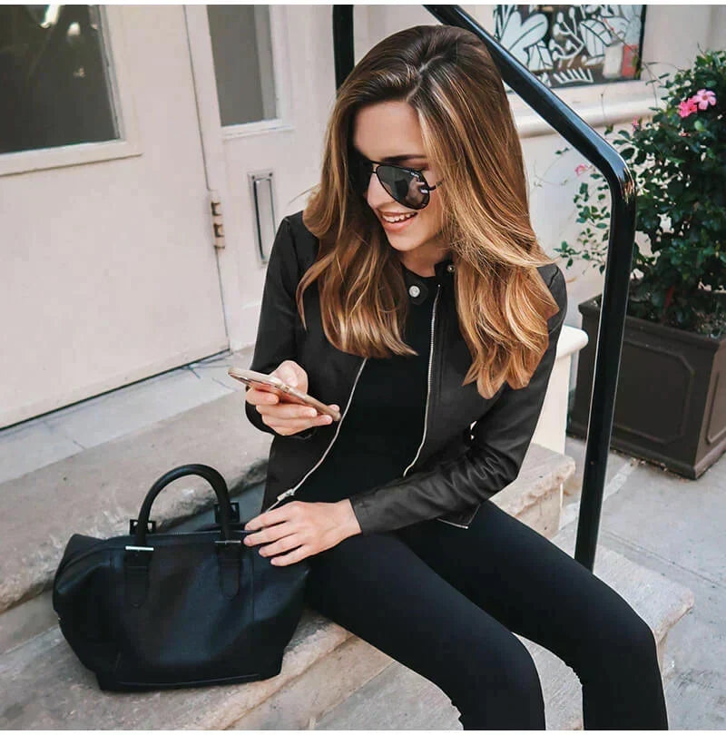 Women's faux leather jacket - Lana Fiorelli