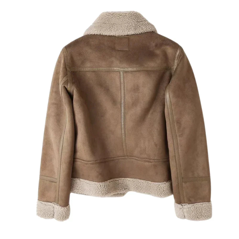 Dark Brown aviator jacket - Lana Fiorelli