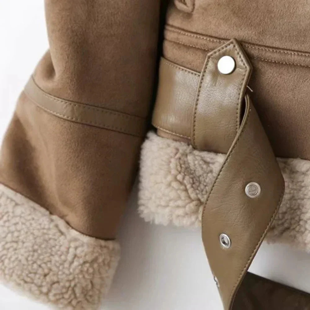 Dark Brown aviator jacket - Lana Fiorelli