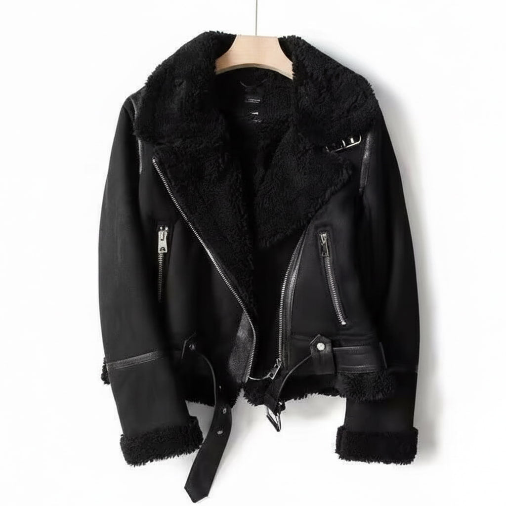 Black aviator jacket - Lana Fiorelli