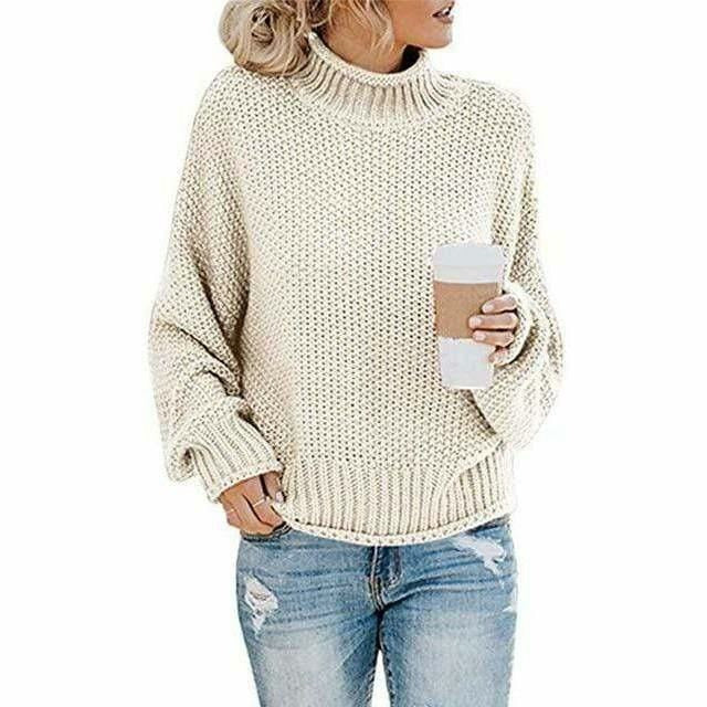Apricot turtleneck sweater - Lana Fiorelli