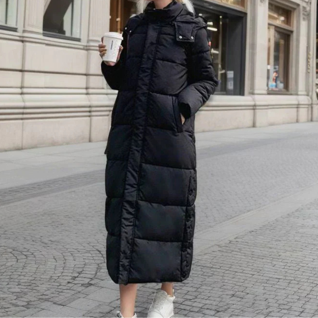 Women's long hooded puffer coat - Lana Fiorelli