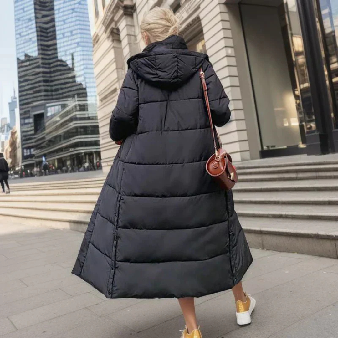 Women's long hooded puffer coat - Lana Fiorelli