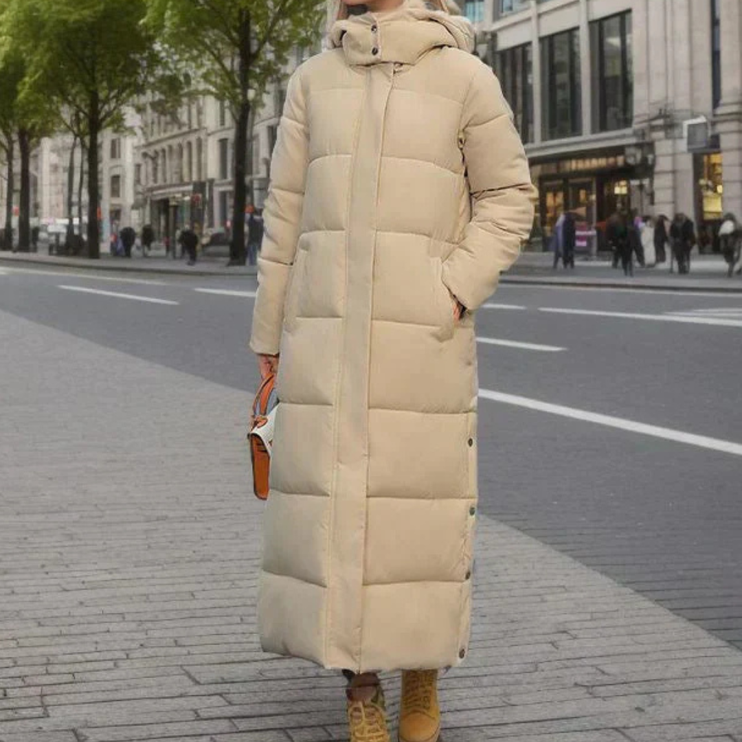 Women's long hooded puffer coat - Lana Fiorelli