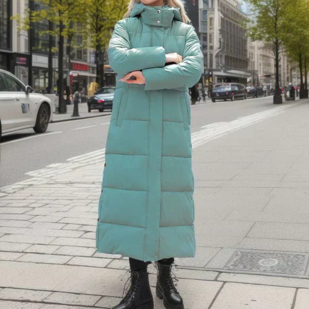 Women's long hooded puffer coat - Lana Fiorelli