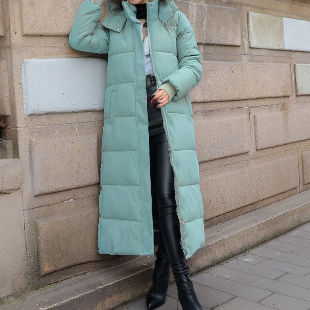 Women's long hooded puffer coat - Lana Fiorelli