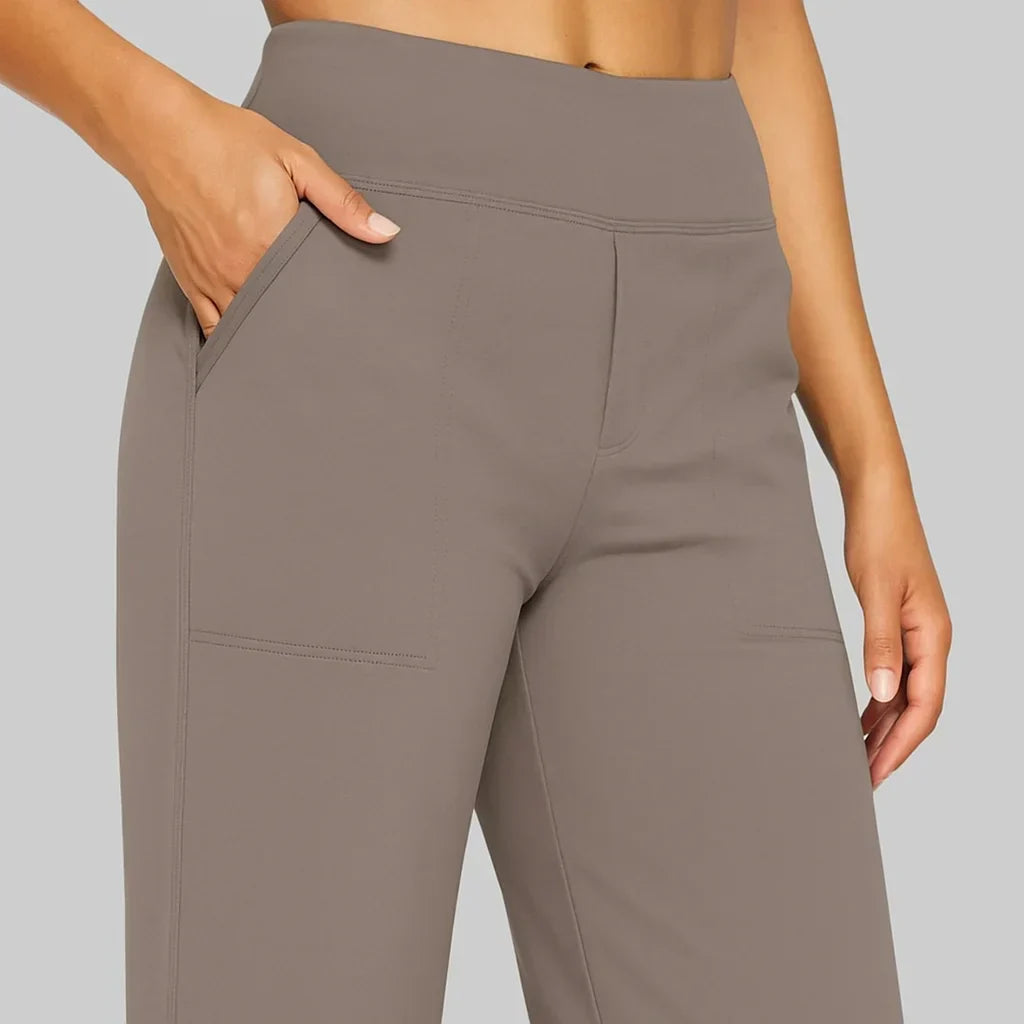 Beige stretch trousers - Lana Fiorelli