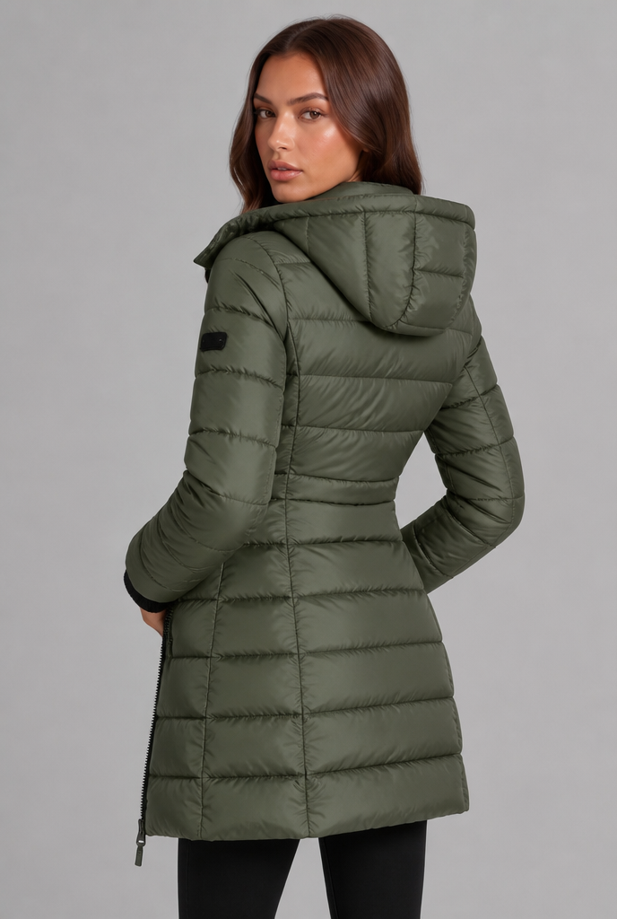 Khaki puffer coat - Lana Fiorelli