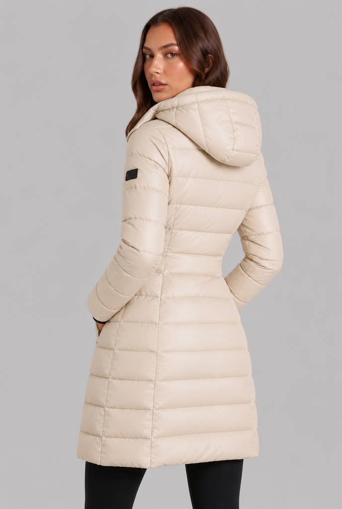 Beige puffer coat - Lana Fiorelli