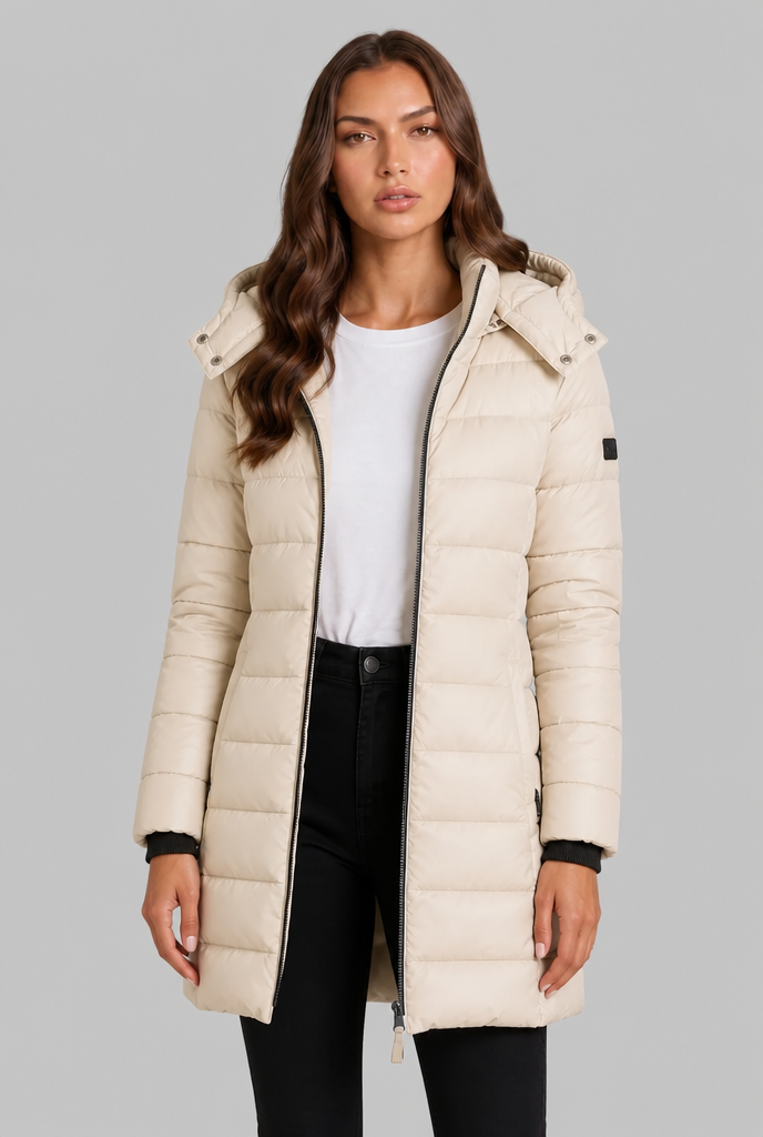 Beige puffer coat - Lana Fiorelli