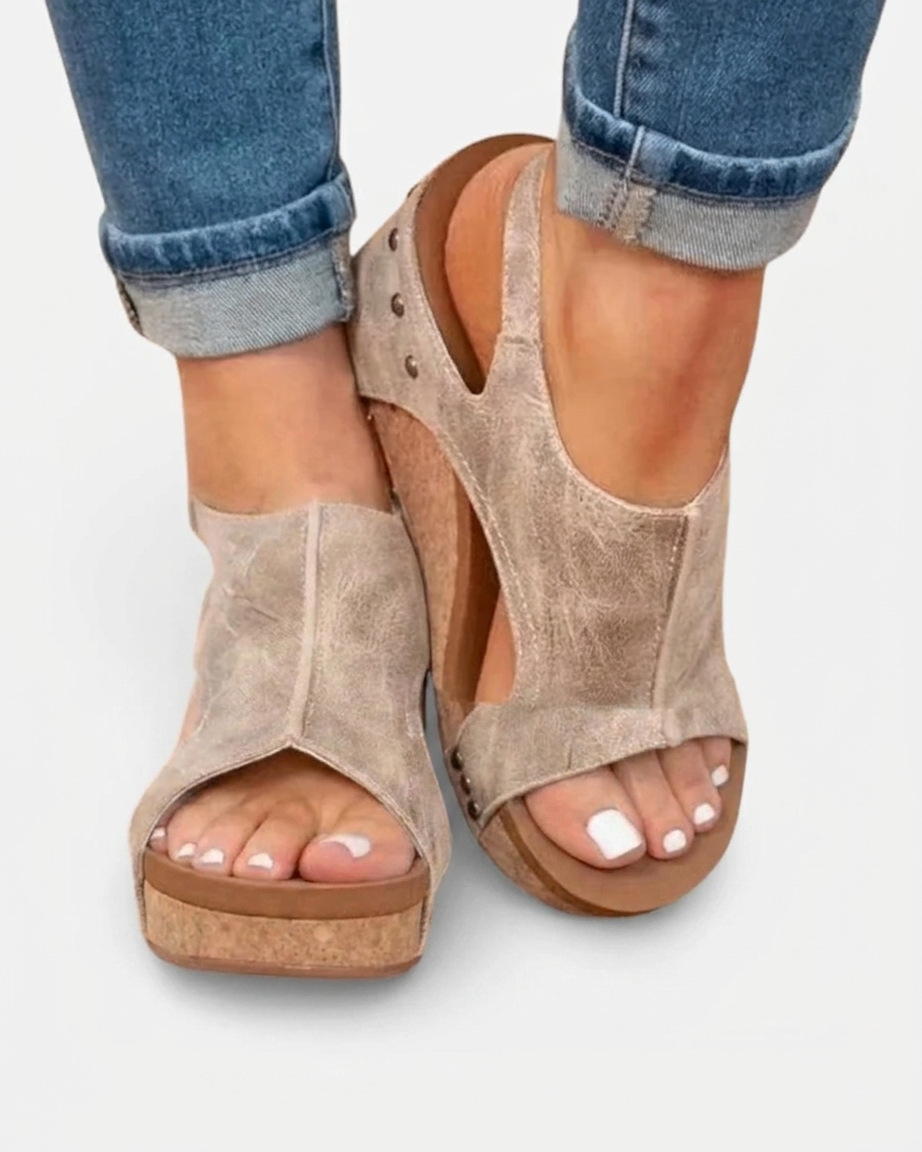 Agnese | Sandali Donna con Zeppa Plateau