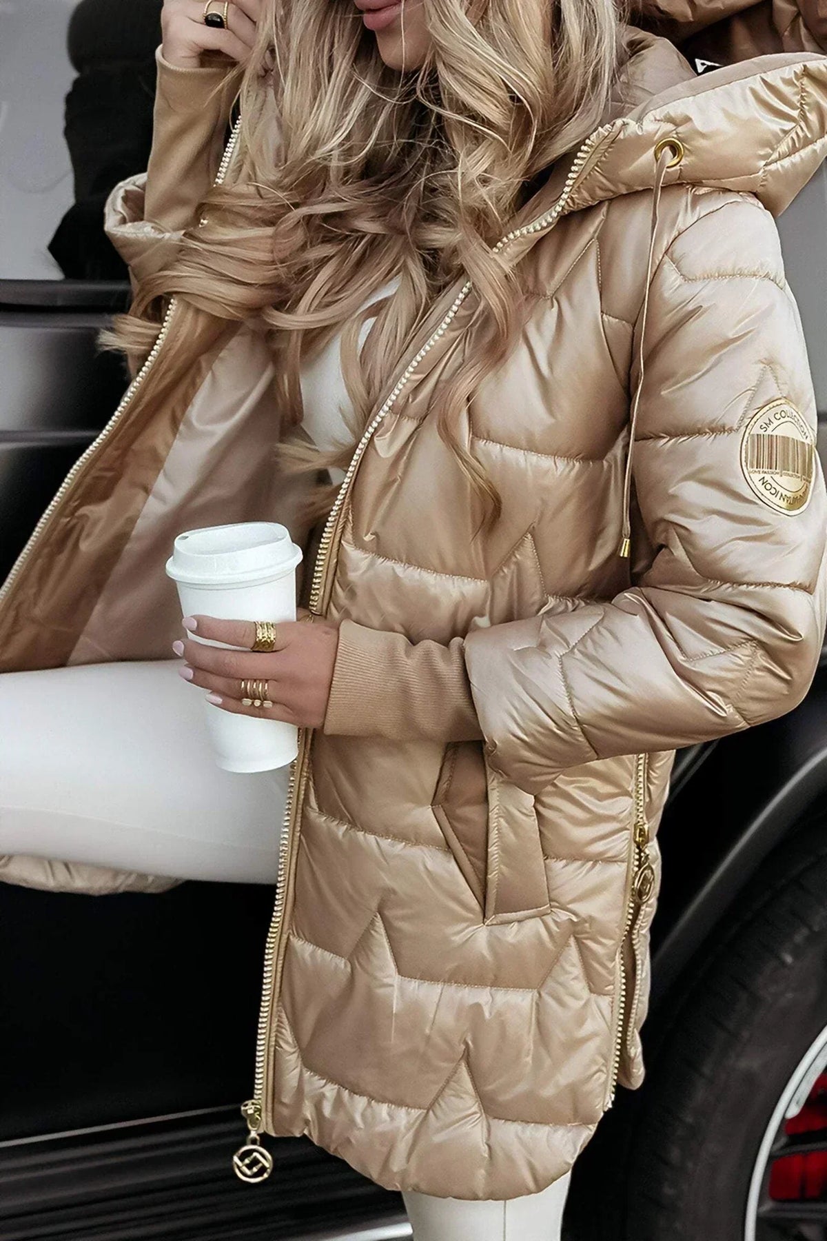 Women's hooded puffer jacket - Lana Fiorelli