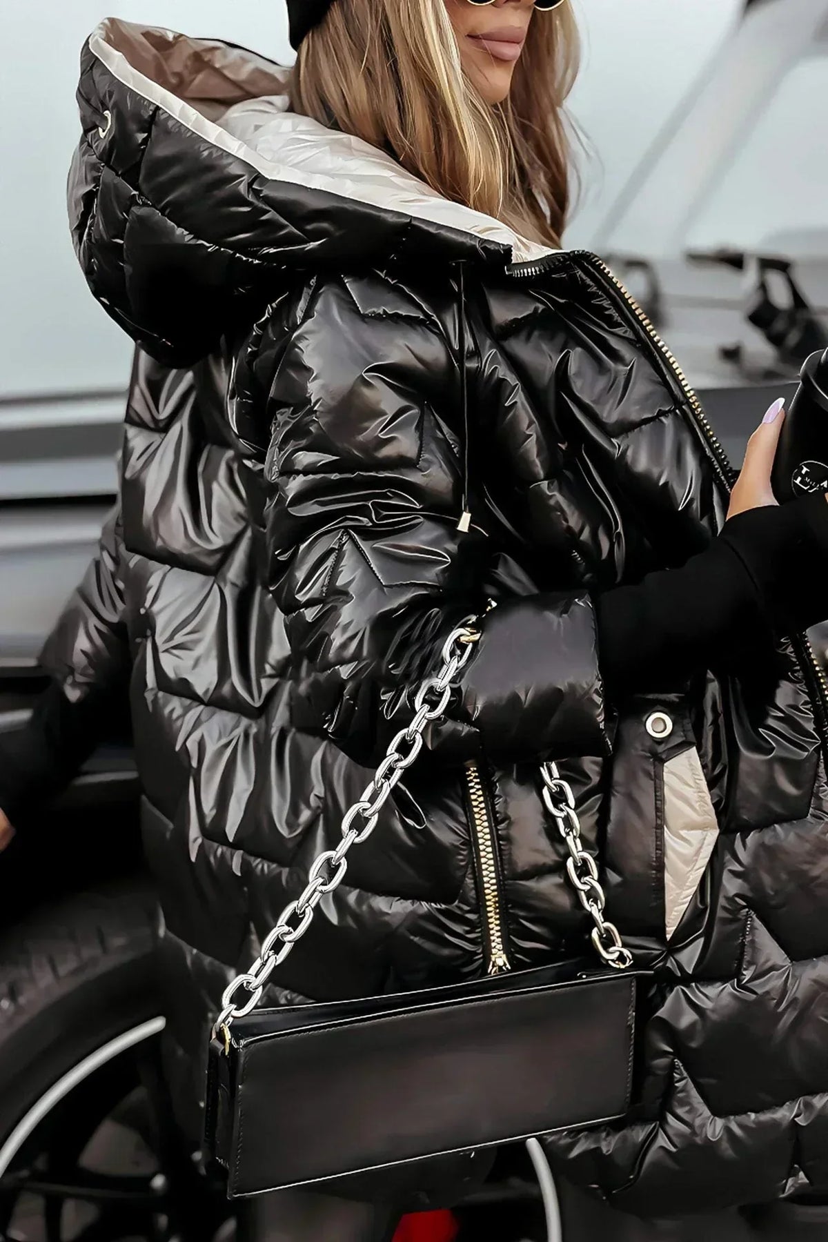 Women's hooded puffer jacket - Lana Fiorelli