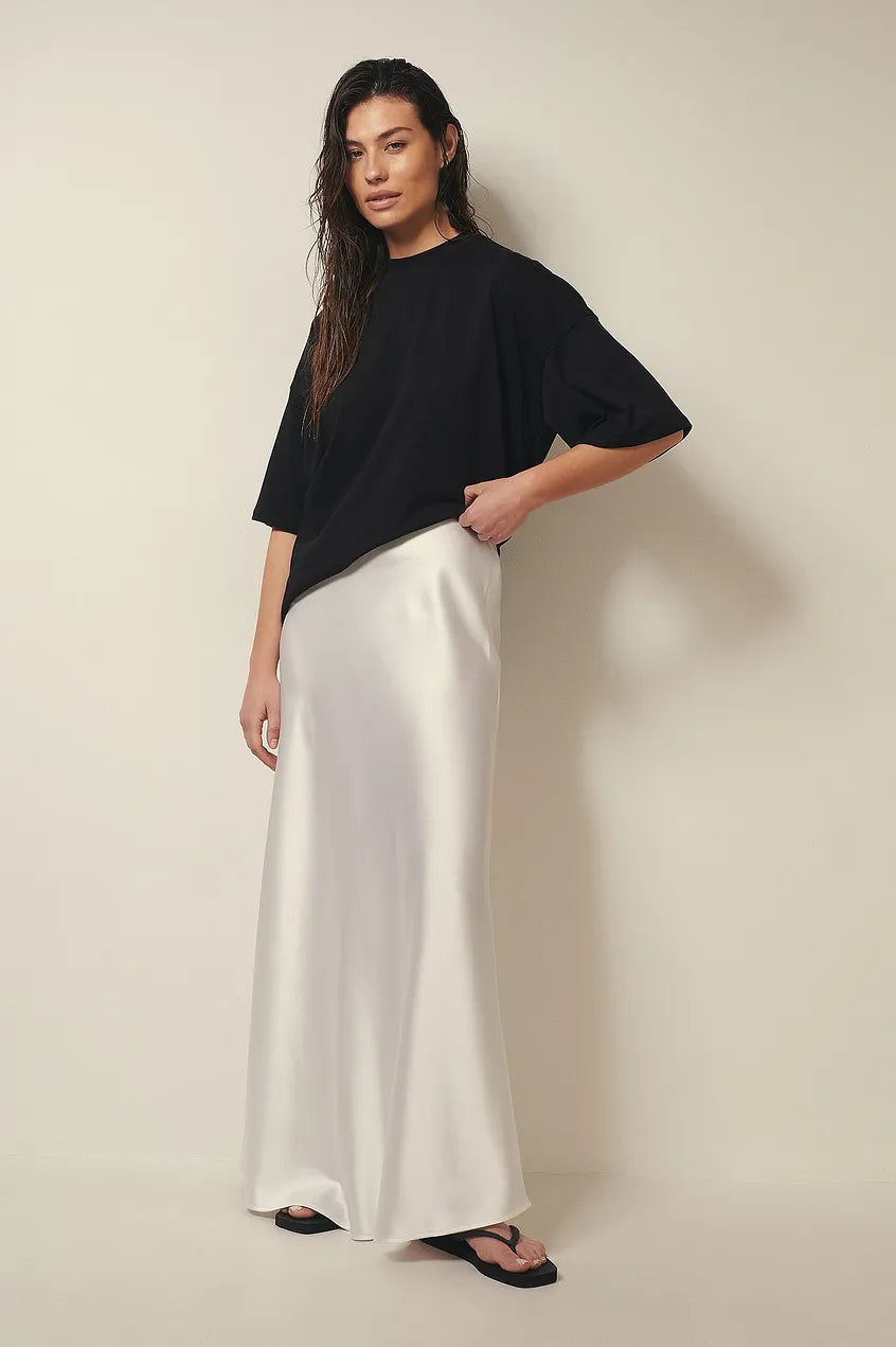 White straight midi skirt - Lana Fiorelli