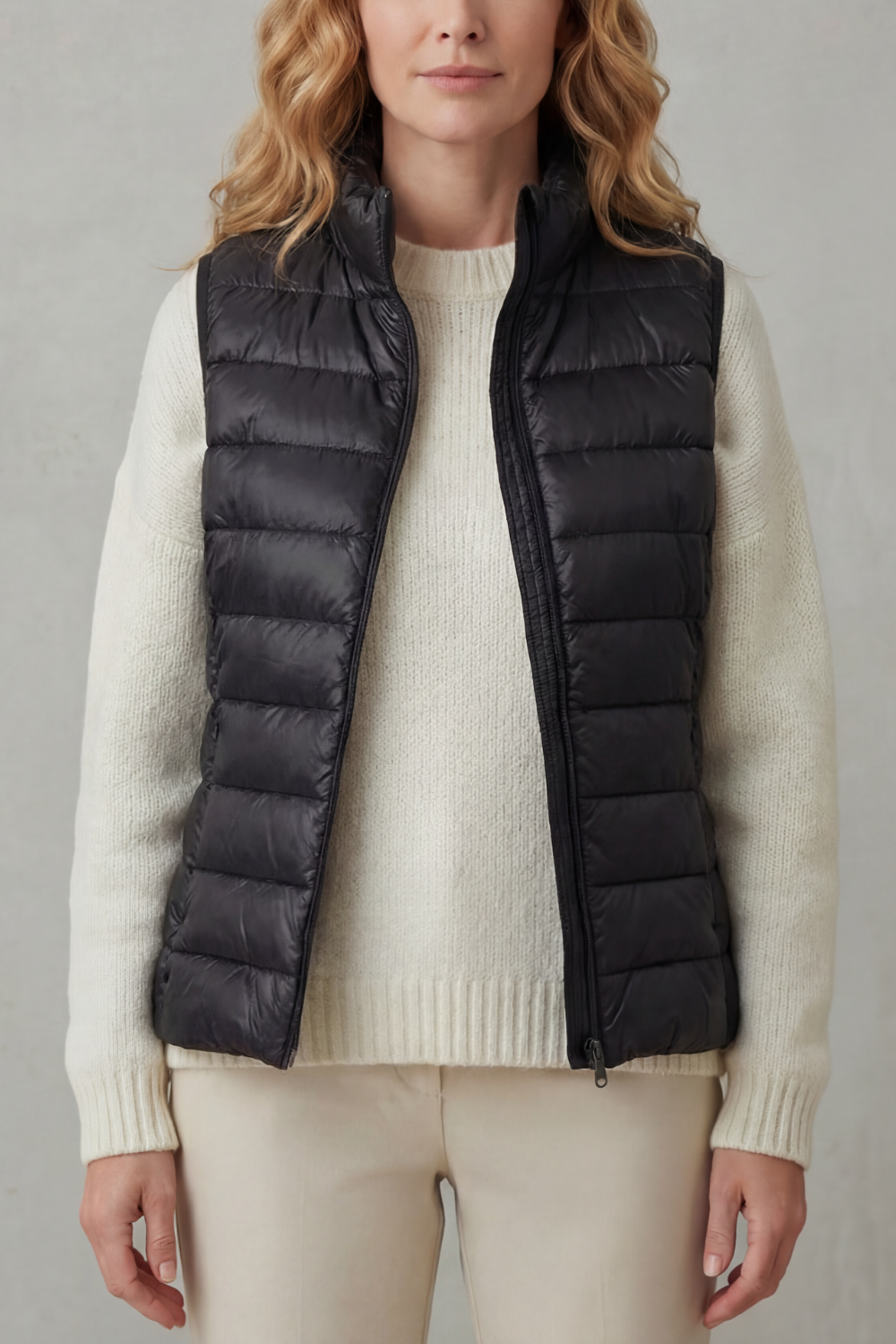 Black puffer gilet - Lana Fiorelli