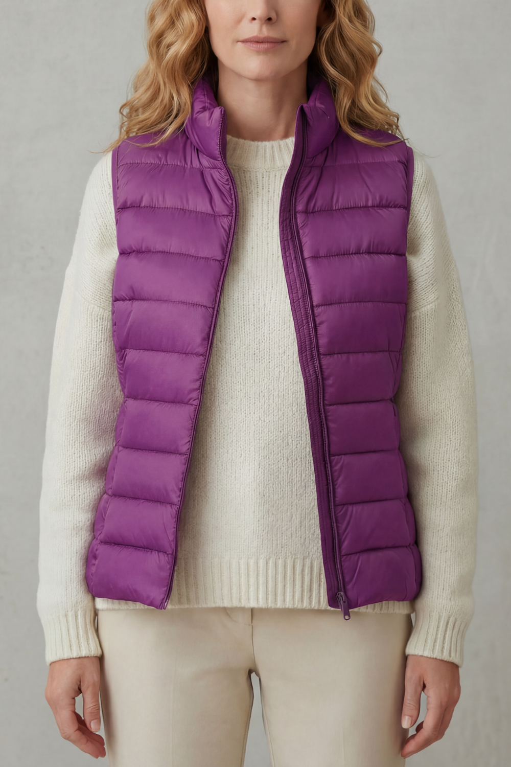 Purple puffer gilet - Lana Fiorelli