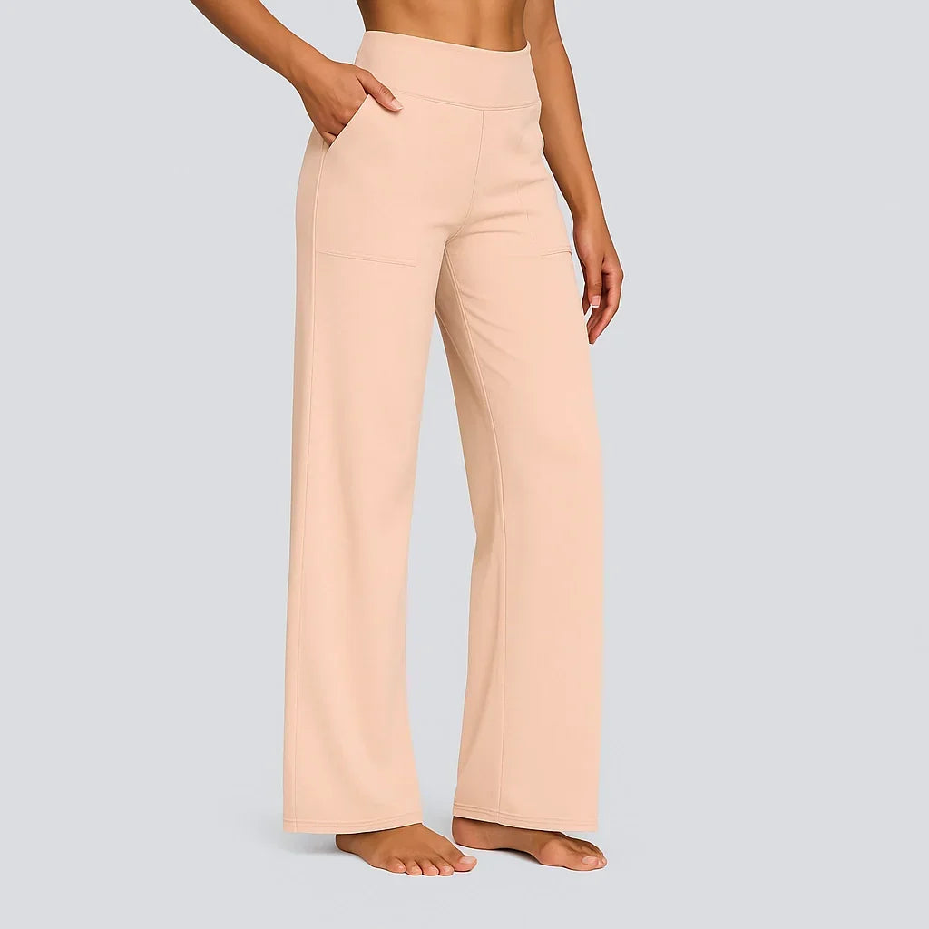 Beige stretch trousers - Lana Fiorelli