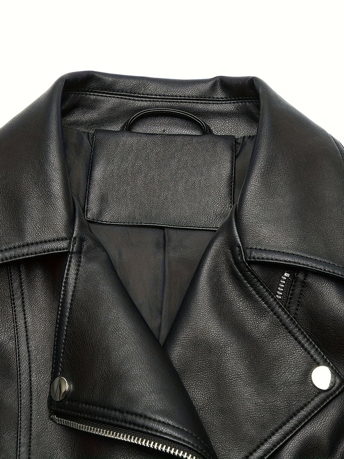 Black faux leather biker jacket - Lana Fiorelli