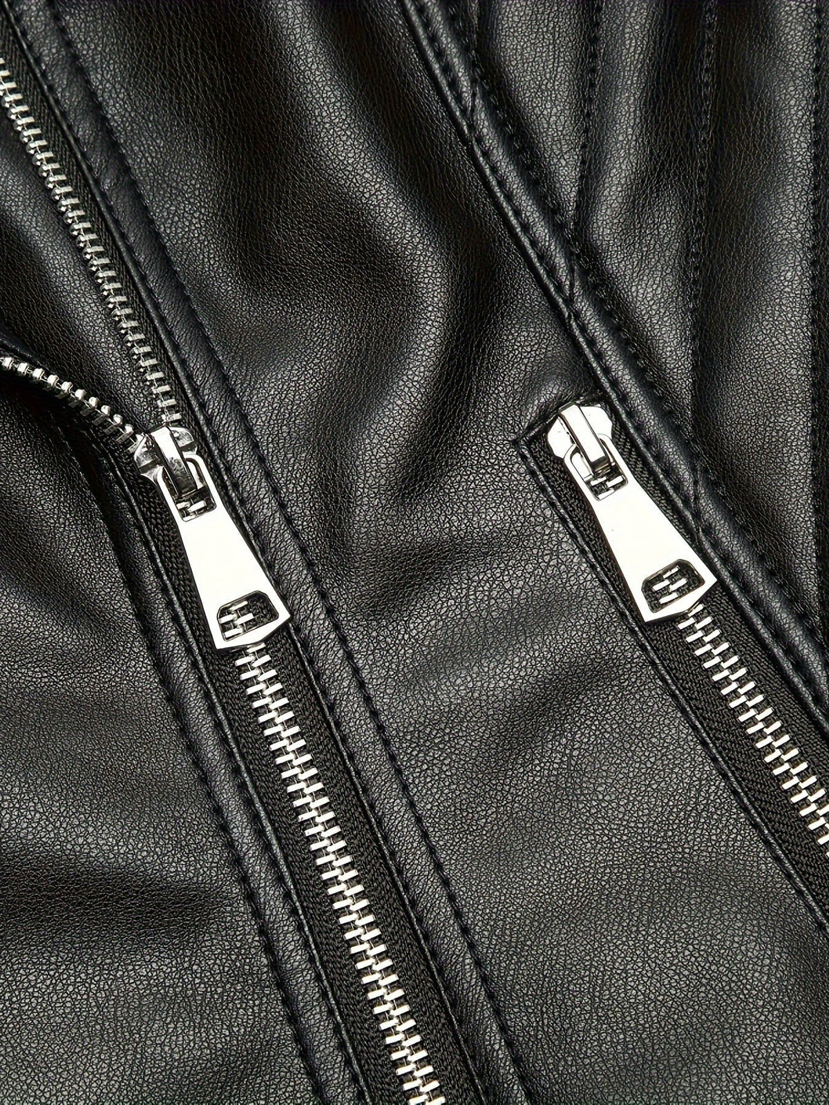 Black faux leather biker jacket - Lana Fiorelli
