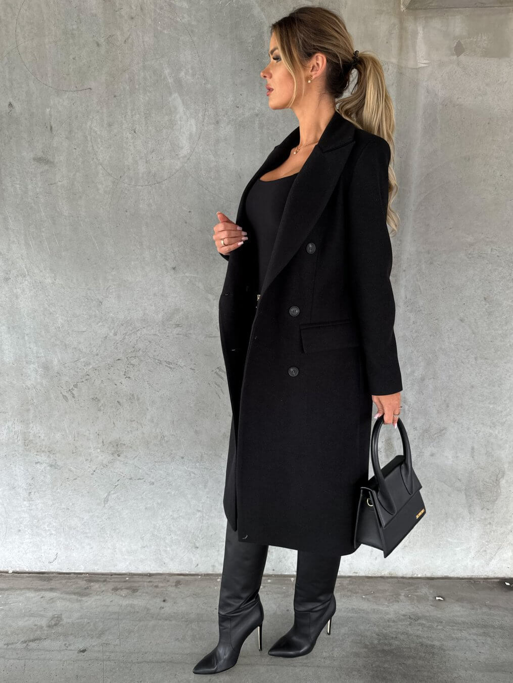 Women's long double breasted coat - Lana Fiorelli