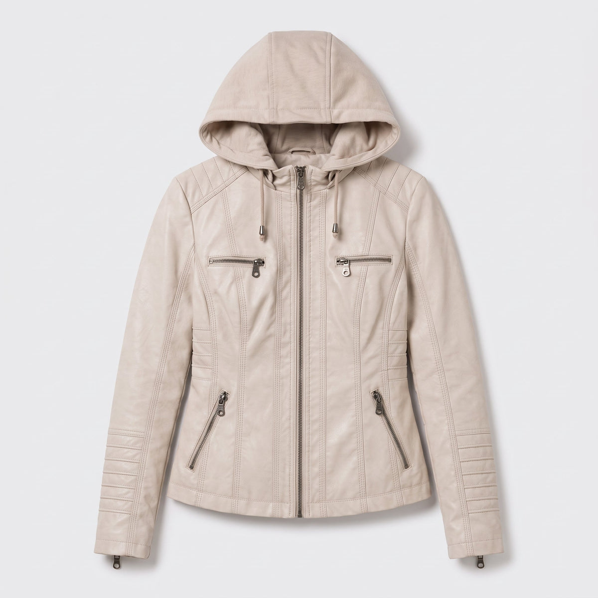 Beige hooded jacket - Lana Fiorelli