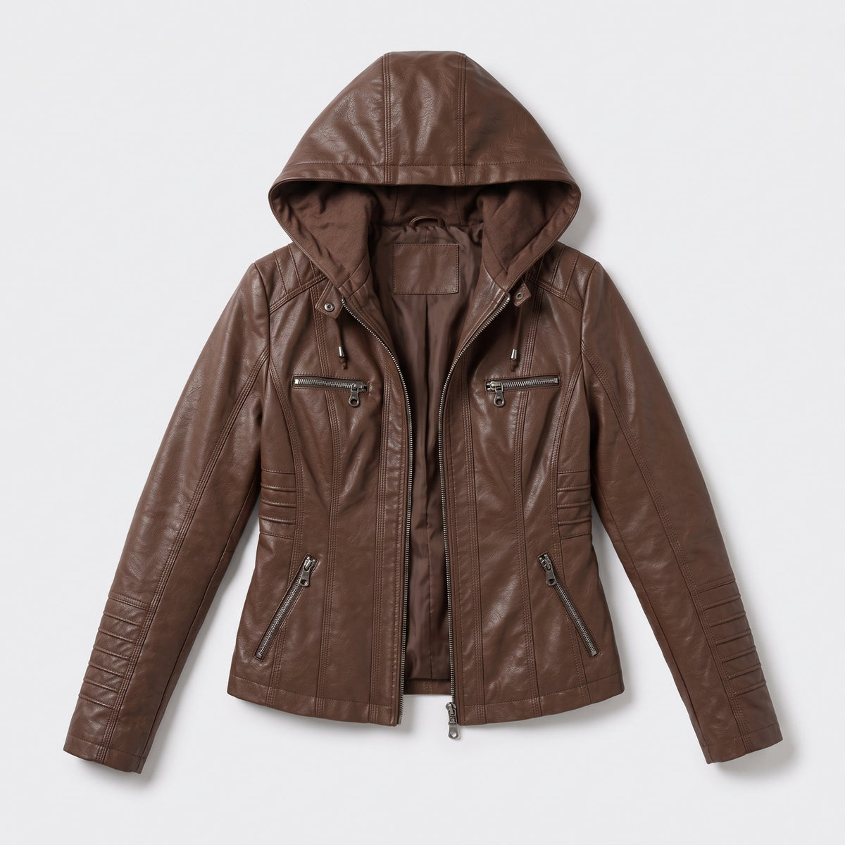 Dark Brown hooded jacket - Lana Fiorelli