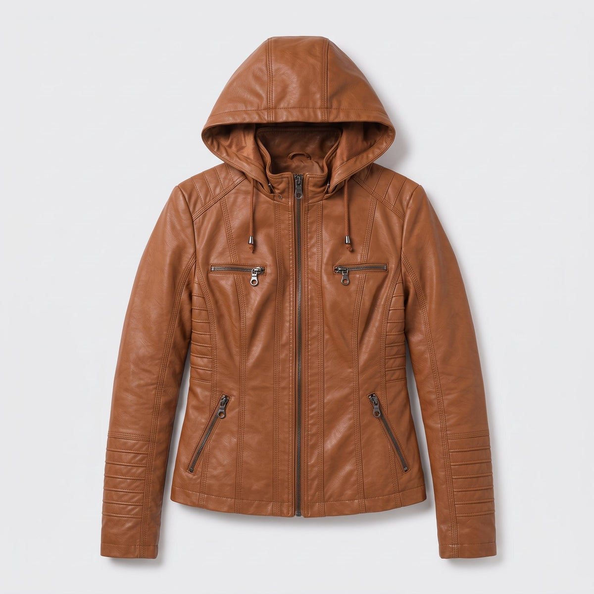 Light Brown hooded jacket - Lana Fiorelli