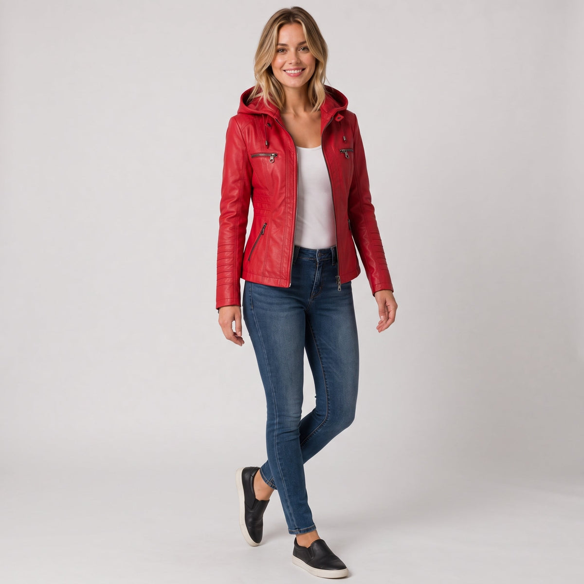 Beige hooded jacket - Lana Fiorelli