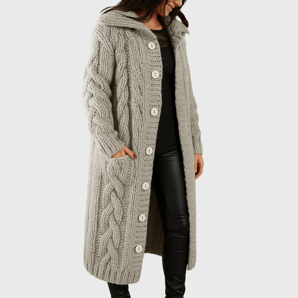 Grey hooded cardigan - Lana Fiorelli