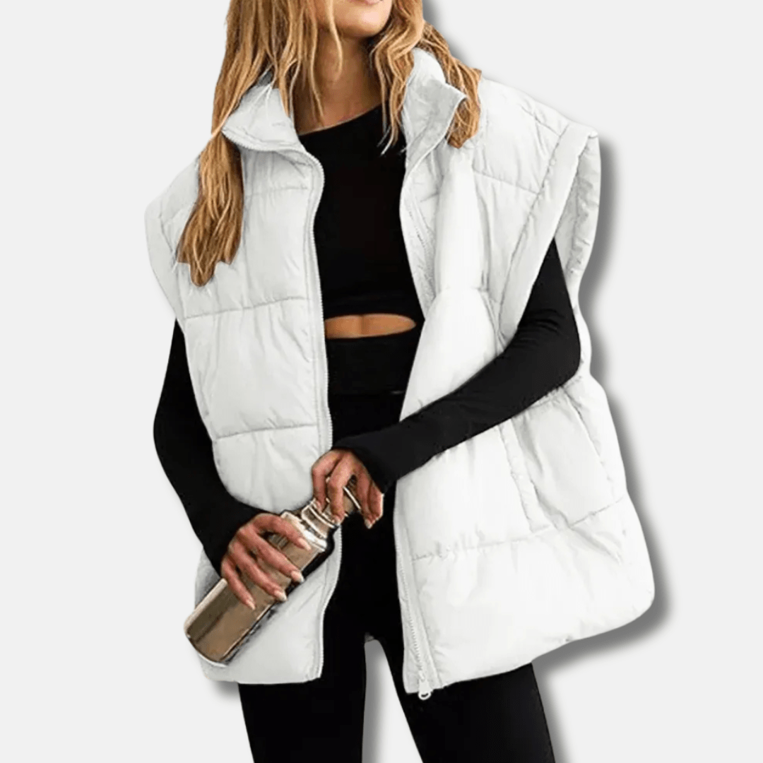 White insulated quilted gilet - Lana Fiorelli