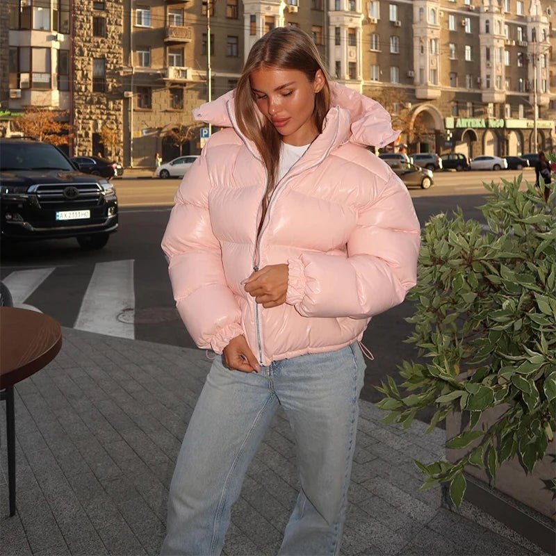 White hooded puffer jacket - Lana Fiorelli