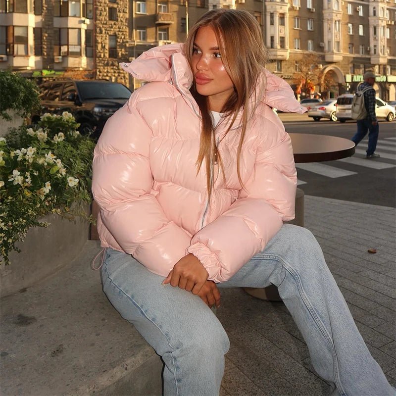 White hooded puffer jacket - Lana Fiorelli