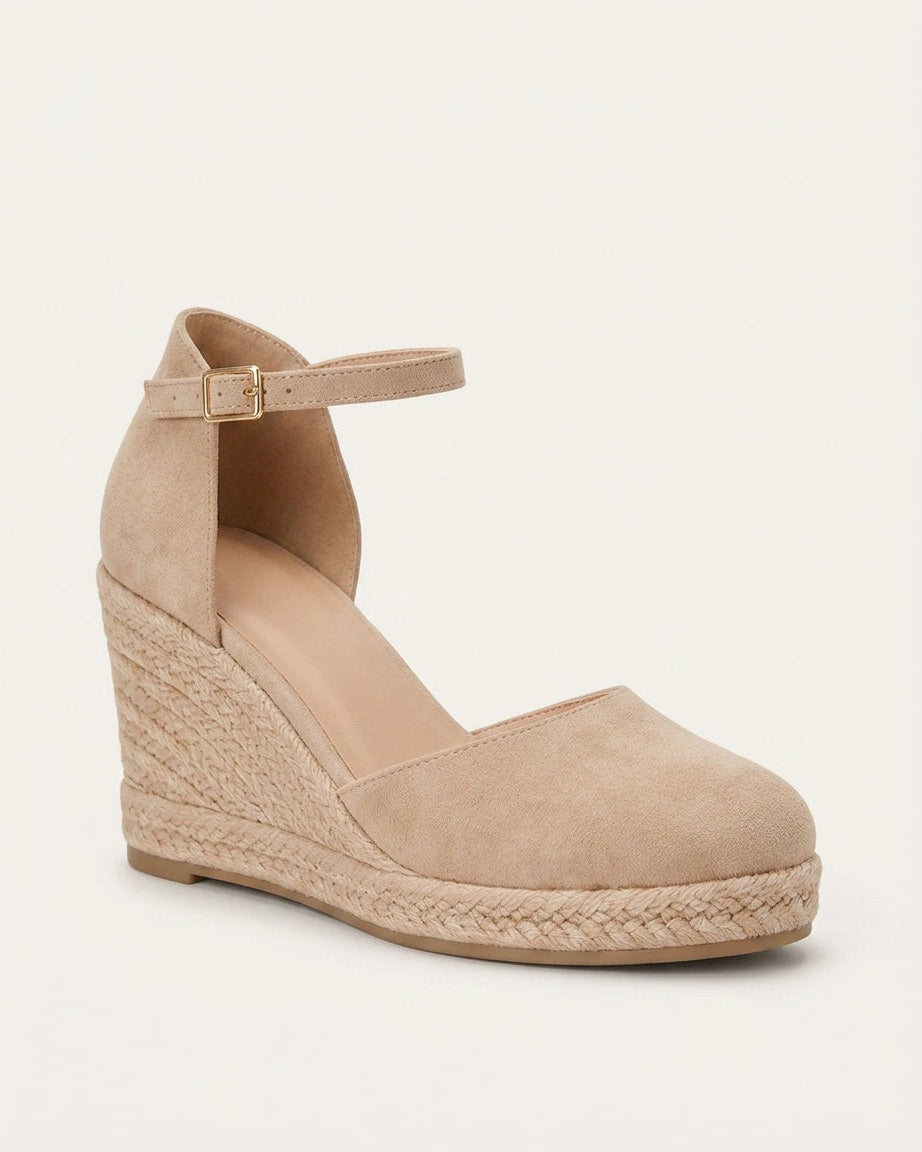 Beige Wedge Sandals - Lana Fiorelli