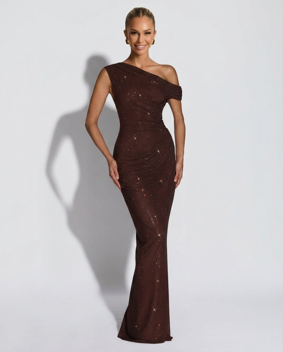 Brown Maxi Dress - Lana Fiorelli