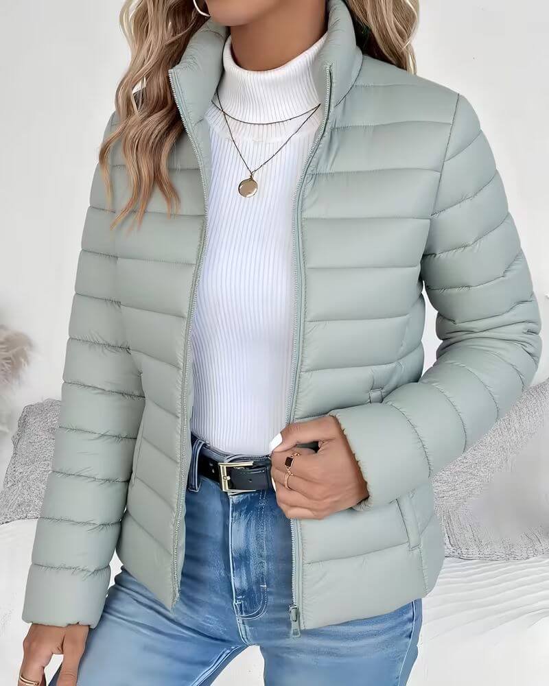Green quilted zip jacket - Lana Fiorelli