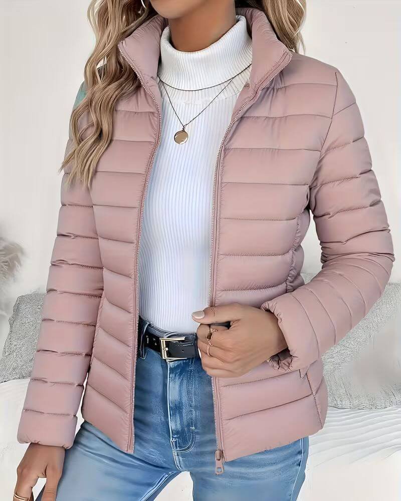 Pink quilted zip jacket - Lana Fiorelli
