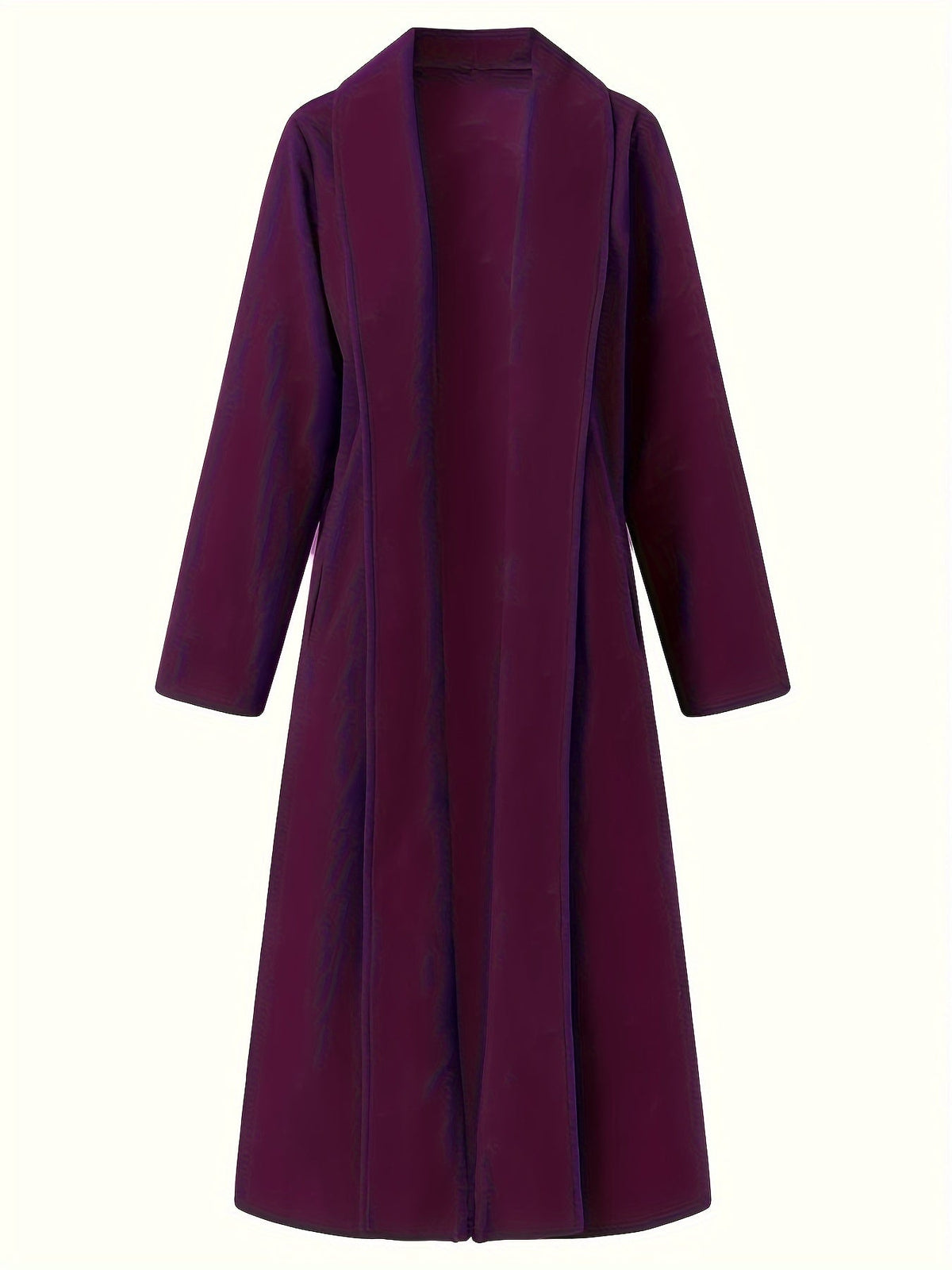 Dark Brown maxi open front coat - Lana Fiorelli