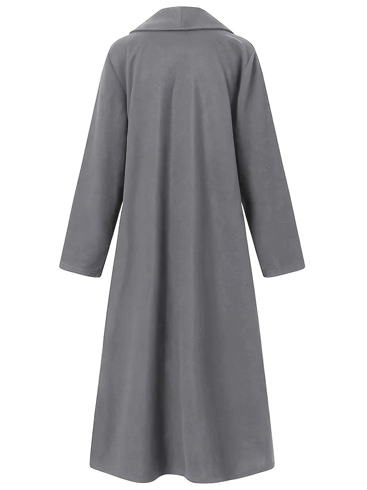 Grey maxi open front coat - Lana Fiorelli
