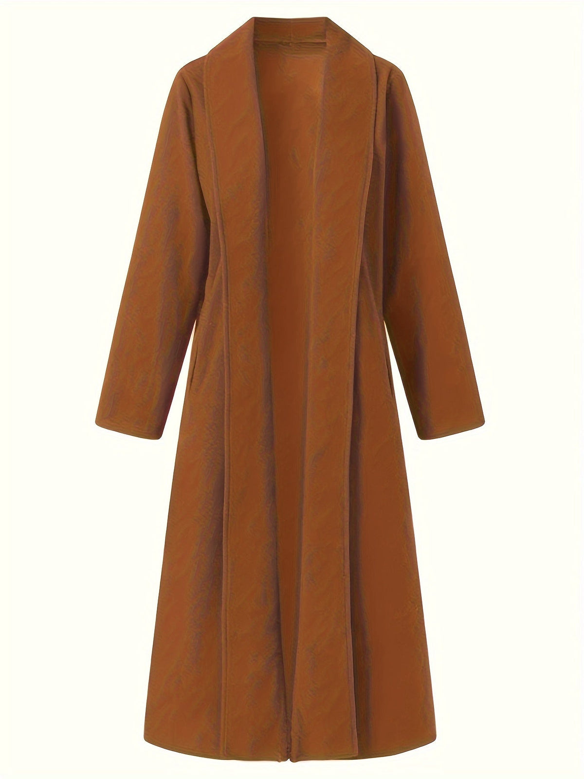 Grey maxi open front coat - Lana Fiorelli