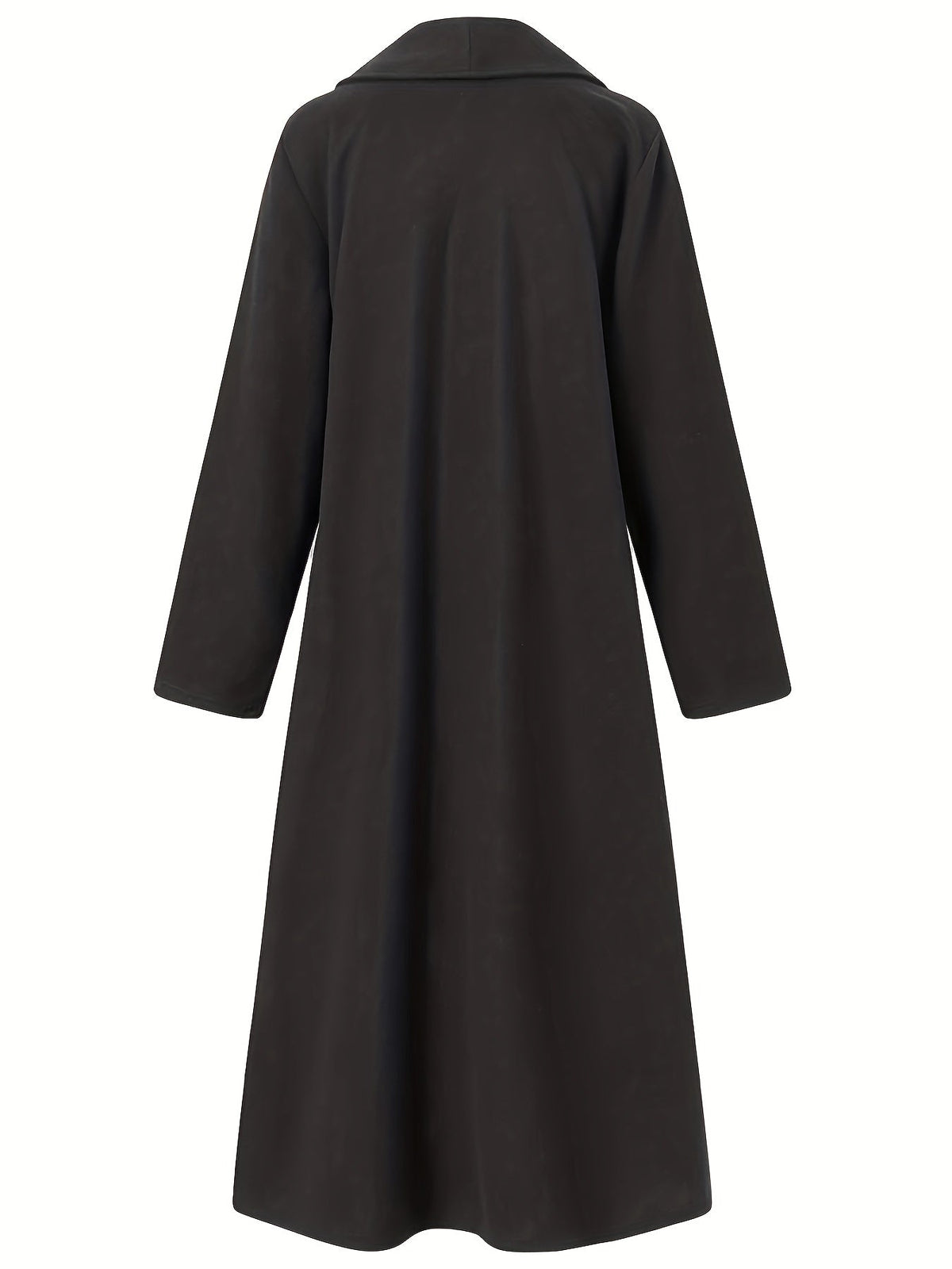 Dark Brown maxi open front coat - Lana Fiorelli
