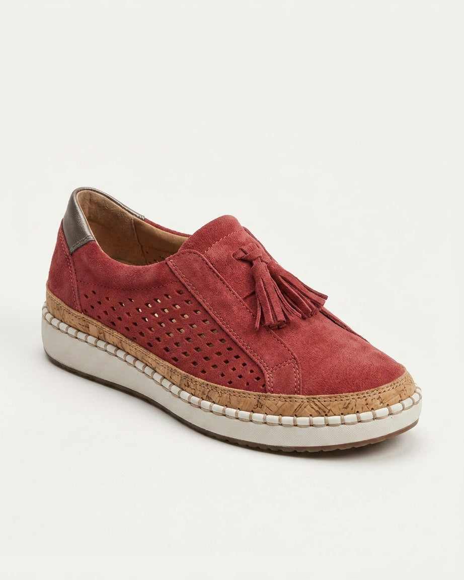 Red Slip-On Sneakers - Lana Fiorelli